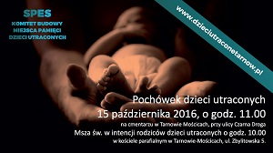Światowy Dzień Dziecka Utraconego - pierwszy pochówek dzieci martwo urodzonych w Tarnowie